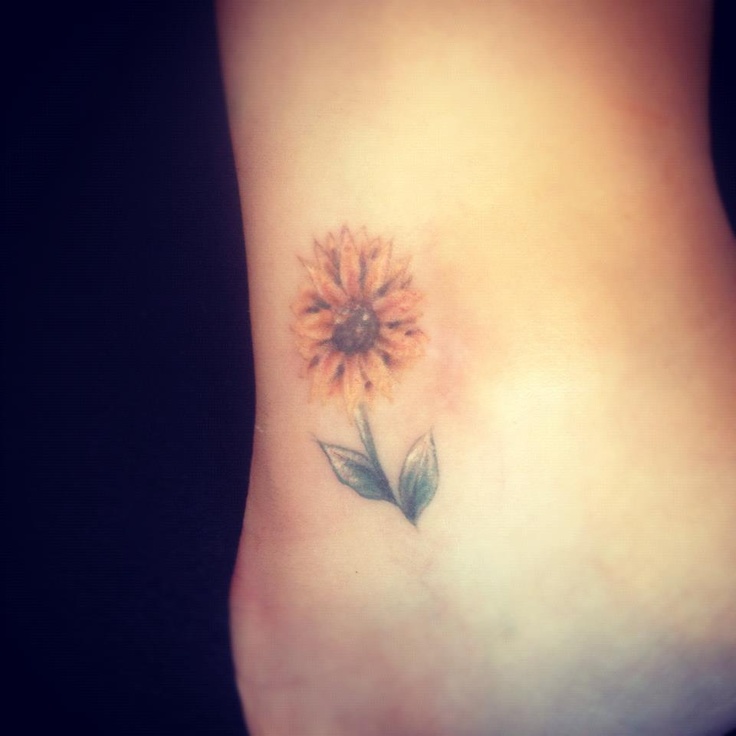 Small sunflower tattoo