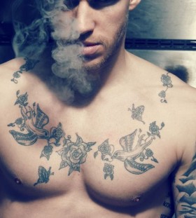 Smoke and man tattoo