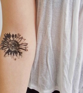 Sunflower plant tattoo