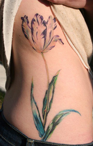 Tulip plant tattoo