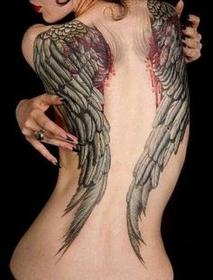 Wings with blood looks cool