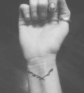 Wrist minimalistic style tattoo