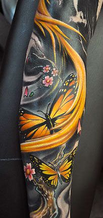 Yellow-butterflies-tattoo