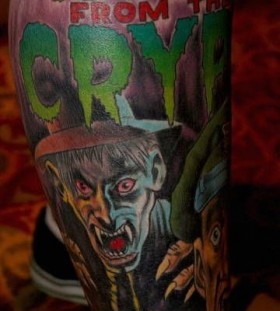 Zombies halloween tatoo