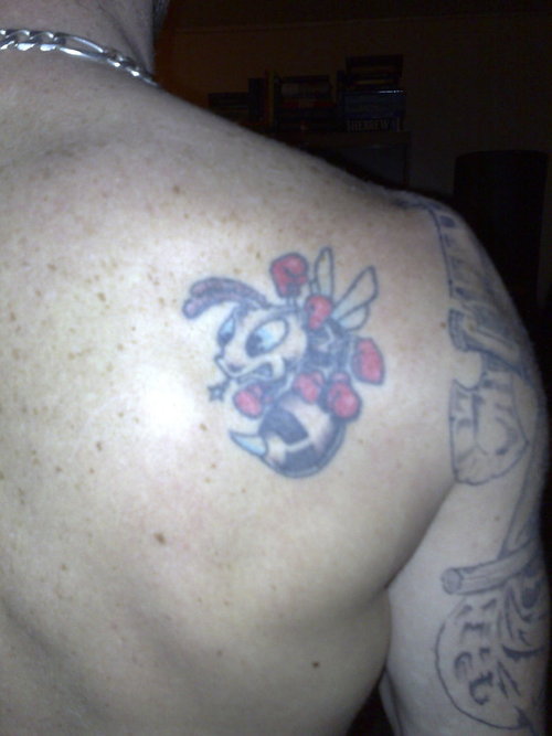 boxing bee tattos