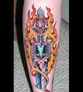 flaming skeleton dagger