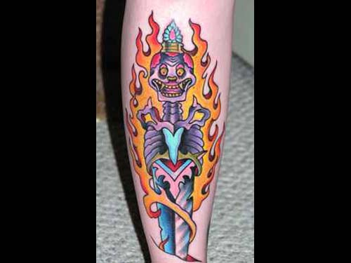 flaming skeleton dagger