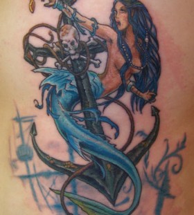 mermaid with anchor