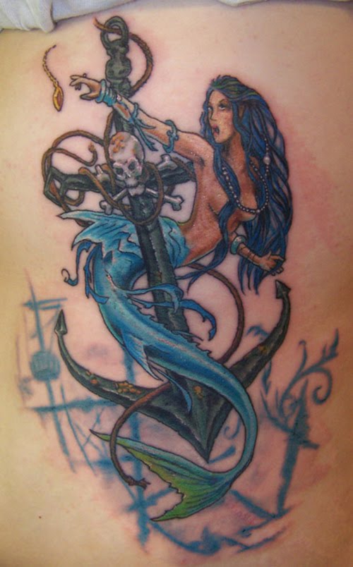 mermaid with anchor