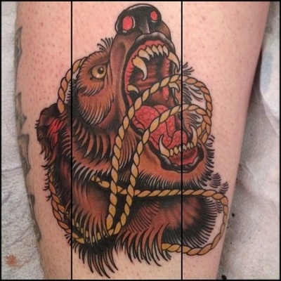 oupen mouth bear