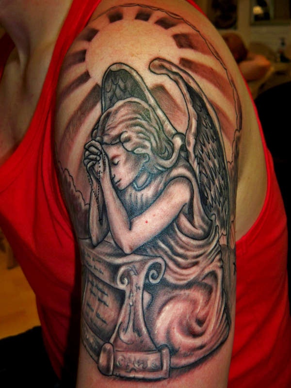 praying angel tattoos