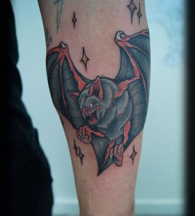 wonderful bat on leg