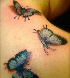 3D awesome butterfly tattoo