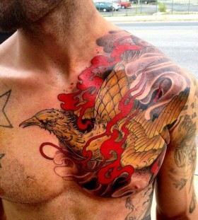 Amaizing man tattoo on chest