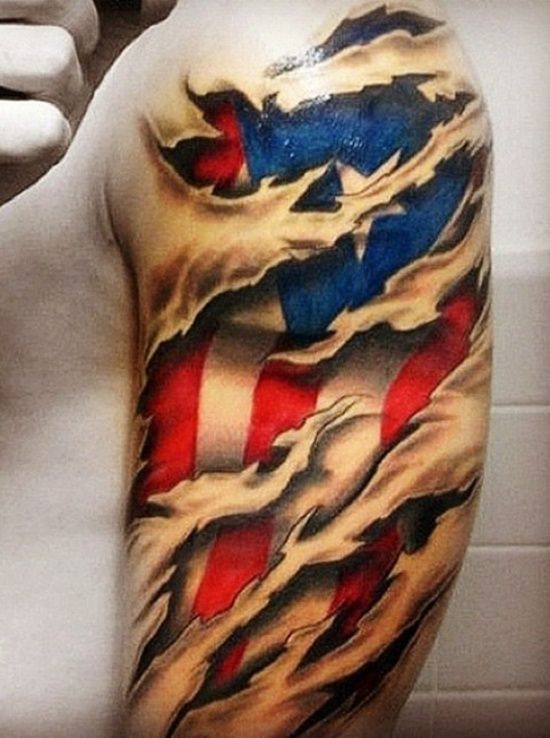 American military style tattoos