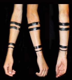 Awesome black lines tattoo