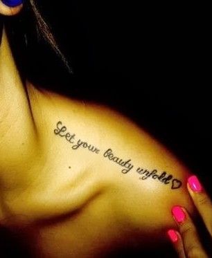 Awesome life quote girl tattoo