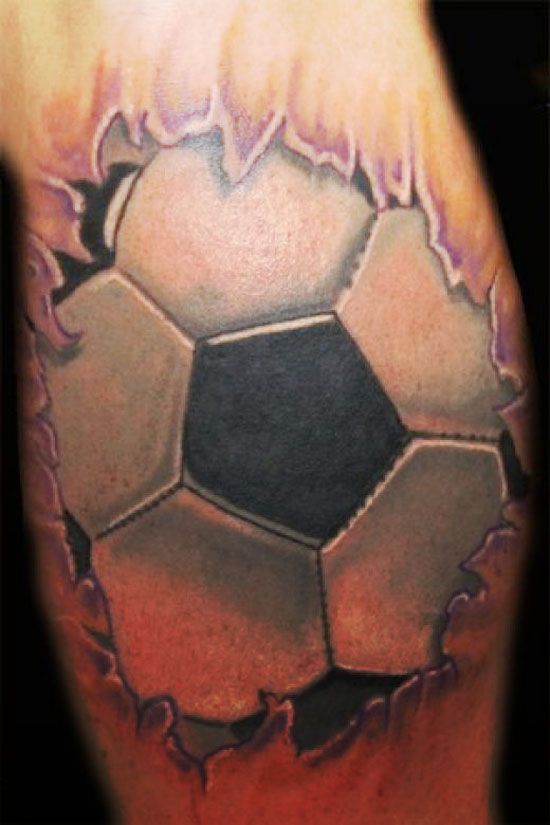 Ball football tattoo