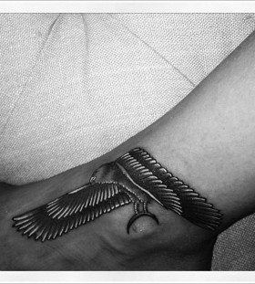 Bird and Egypt style tattoo