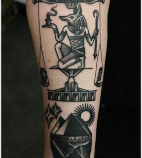 Black Egypt style tattoo