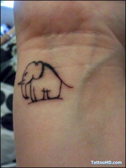 Black elephant wild tattoo