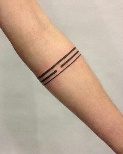 Black hands lines tattoo