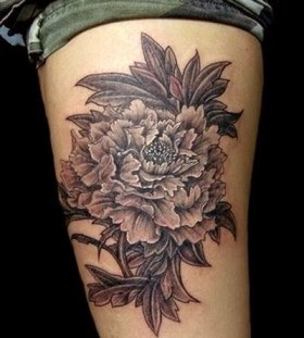 Black lotus flower tattoo