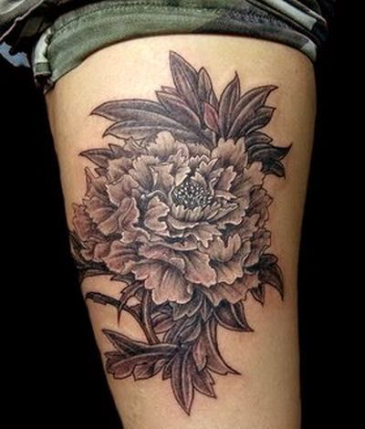 Black lotus flower tattoo