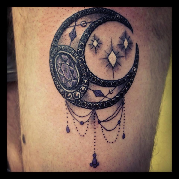 Black moon tattoo