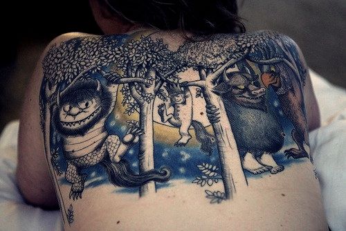 Blue animals wild tattoo