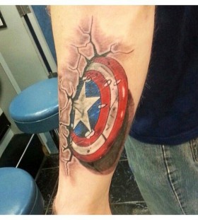 Captain american style tattoo