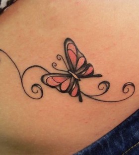 Colorful butterfly tattoo