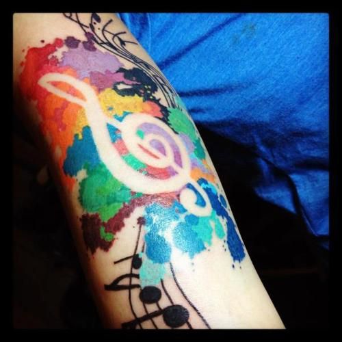 Colorful painting tattoo