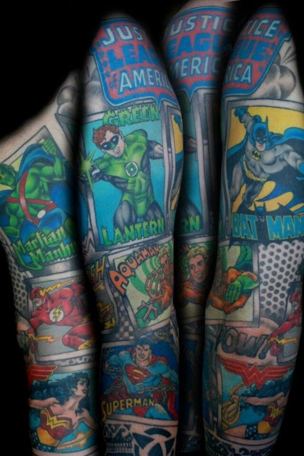 Comics american style tattoo