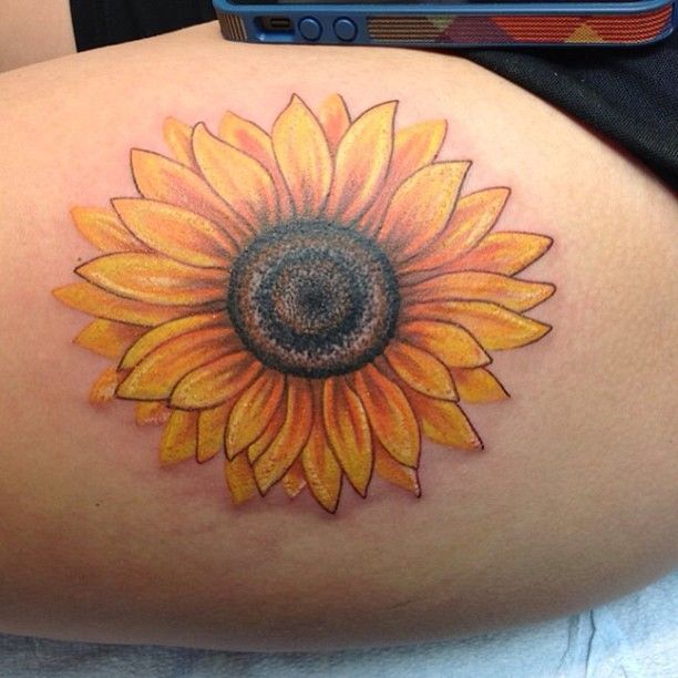 Cool sunflower tattoo