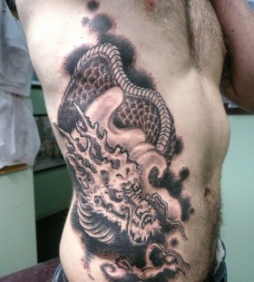 Fat men dragon tattoo