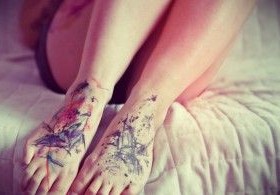 Foots painting tattoo
