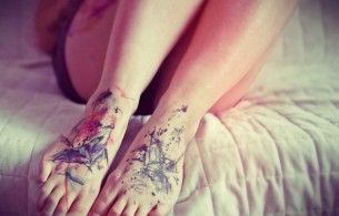 Foots painting tattoo