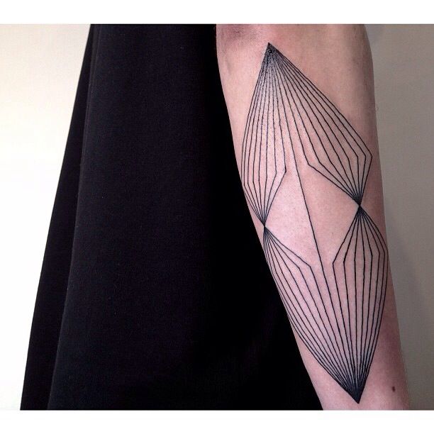 Geometric lines tattoo