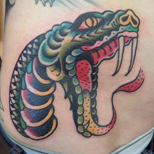 Great dragon tattoo by Dustin Barnhart