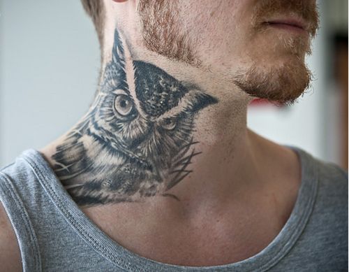 Great wings owl tattoo