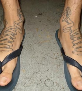 Lovely man foot tattoo