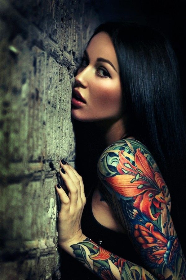 Lovely woman girl tattoo