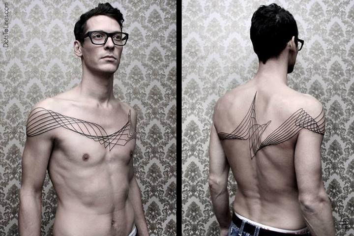 Man simple tattoo by Chaim Machlev