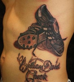 Shoes football tattoo