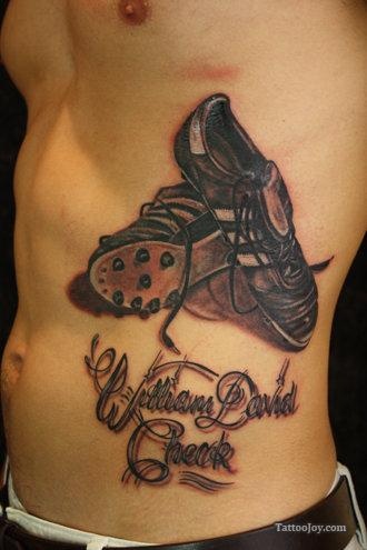 Shoes football tattoo