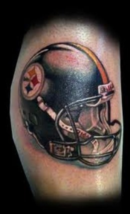 Simple football tattoo