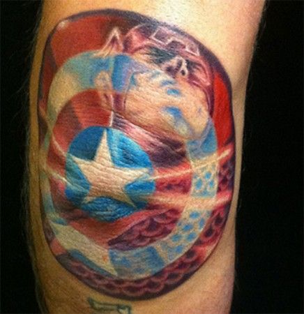 Star american style tattoo