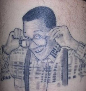 Steve Urkel famous people tattoo