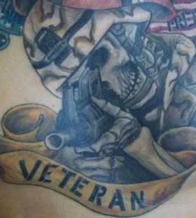 Veteran military style tattoos